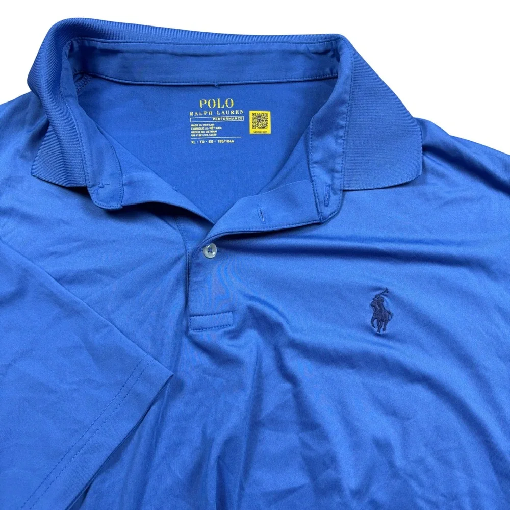 Polo Ralph Lauren Polo Mens XL Blue Performance Short Sleeve Golf Shirt